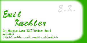 emil kuchler business card